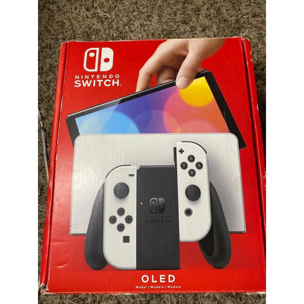 Nintendo Switch OLED System 64GB Console in Box w/White Joy-Cons + Dock BOX - Picture 8 of 8
